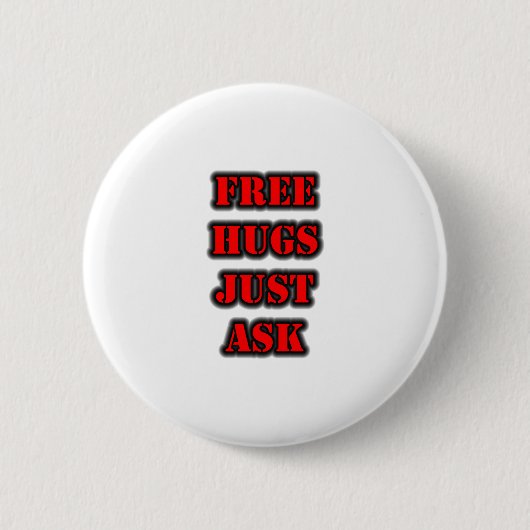 VRIJE HUGS RONDE BUTTON 5,7 CM (Voorkant)