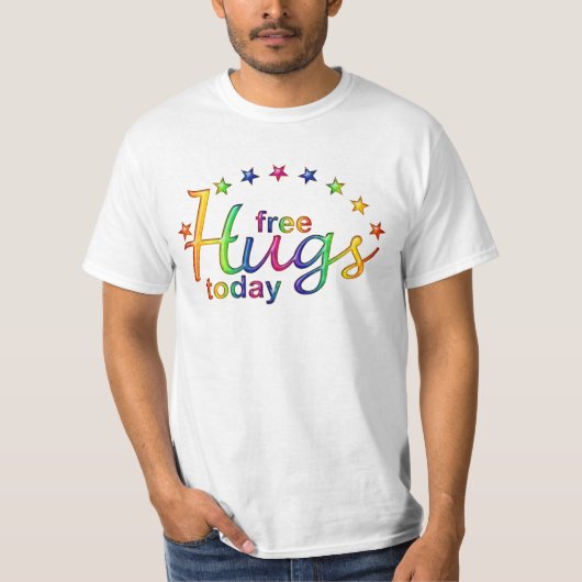 VRIJE HUGS VANDAAG - sterretje T-shirt (Voorkant)