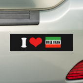 VRIJE IRAN BUMPERSTICKER (Op auto)