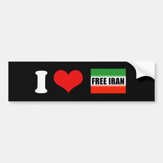 VRIJE IRAN BUMPERSTICKER (Voorkant)