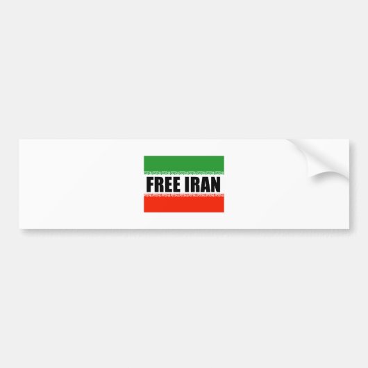 VRIJE IRAN BUMPERSTICKER (Voorkant)