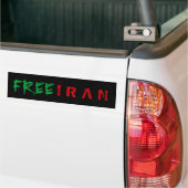 VRIJE IRAN BUMPERSTICKER (Op Truck)
