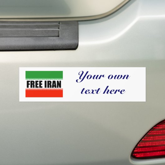 VRIJE IRAN BUMPERSTICKER (Op auto)