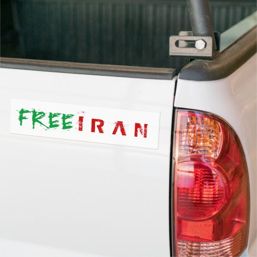 VRIJE IRAN BUMPERSTICKER (Op Truck)