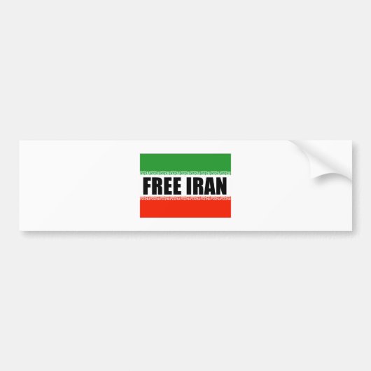 VRIJE IRAN BUMPERSTICKER (Voorkant)