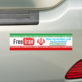 Vrije Iran - Bumpersticker door Revolutie getweet (Op auto)