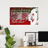 VRIJE IRAN POSTER (Thuiskantoor)