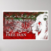 VRIJE IRAN POSTER (Voorkant)