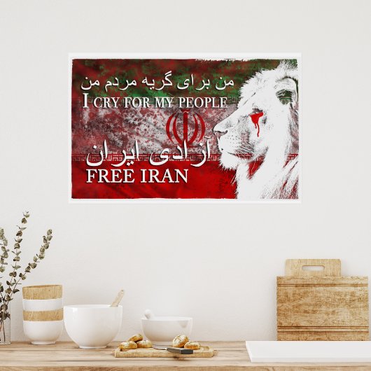 VRIJE IRAN POSTER (Keuken)