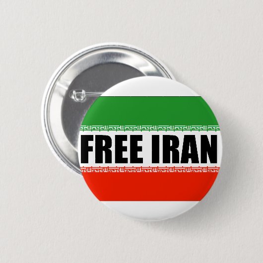 VRIJE IRAN RONDE BUTTON 5,7 CM (Voorkant /achterkant)