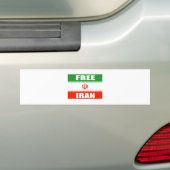 VRIJE IRAN-vlag Bumpersticker (Op auto)