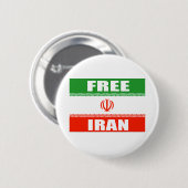 VRIJE IRAN-vlag Ronde Button 5,7 Cm (Voorkant /achterkant)