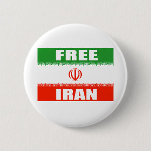 VRIJE IRAN-vlag Ronde Button 5,7 Cm