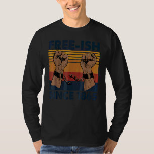 Vrije Ish sinds 1865 19 juni 2019, zwarte geschied T-shirt