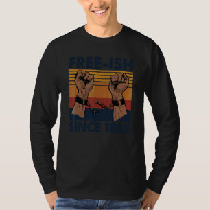 Vrije Ish sinds 1865 19 juni 2019, zwarte geschied T-shirt