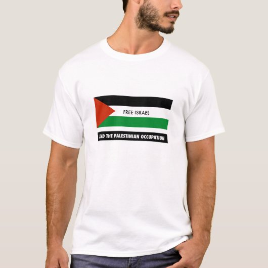 Vrije Israël - Stop de Palestijnse bezetting T-shirt (Voorkant)
