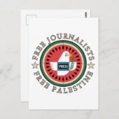 Vrije Journalisten in Palestina Briefkaart (Voorkant / Achterkant)