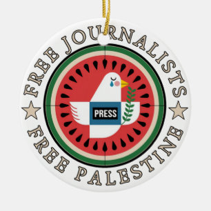 Vrije Journalisten in Palestina Keramisch Ornament
