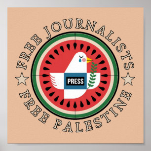 Vrije Journalisten Vrij Palestina Poster