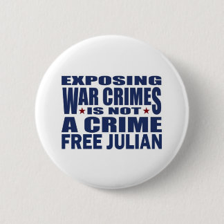 Vrije Julian Assange - WikiLeaks Ronde Button 5,7 Cm