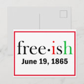 Vrije Junetetiende Einde slavernij Briefkaart (Voorkant / Achterkant)