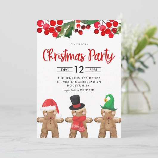 Vrije kerstfeestdag kaart (Staand voorkant)