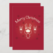 Vrije kerstfeestelijke uitnodiging (Voorkant / Achterkant)