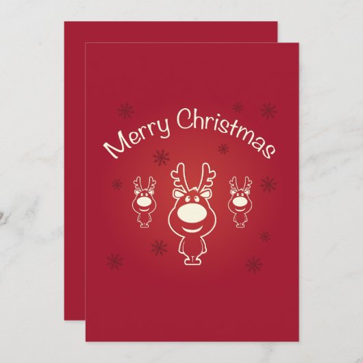 Vrije kerstfeestelijke uitnodiging (Voorkant / Achterkant)