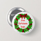 vrije kerstknop ronde button 5,7 cm (Voorkant /achterkant)