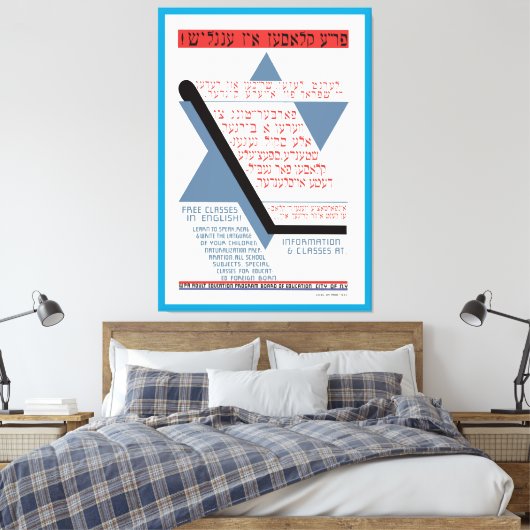 Vrije klassen in het Engels! Canvas Afdruk (Insitu (Slaapkamer))