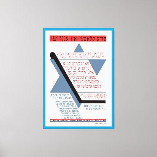 Vrije klassen in het Engels! Canvas Afdruk (Voorkant)