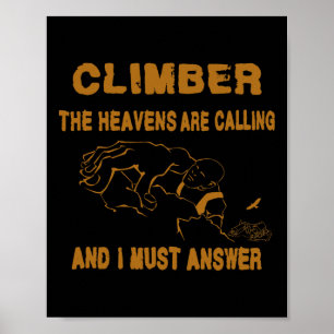 Vrije klimmer Cragsman rotsklimmen Bergbeklimmer Poster