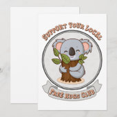 Vrije knuffelclub feestdagenkaart (Voorkant / Achterkant)