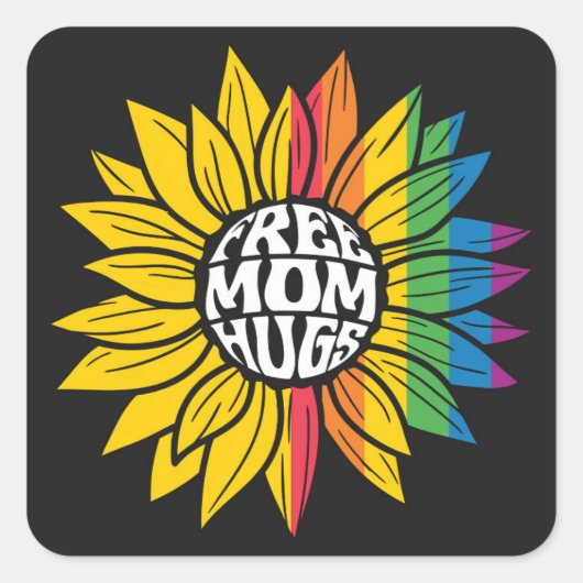 Vrije knuffels! vierkante sticker (Voorkant)