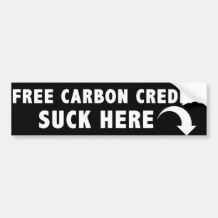 Vrije koolstofkredieten Funny Bumpersticker