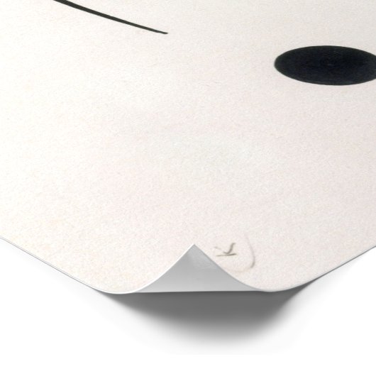 Vrije kromme naar het punt dat het geluid begeleid poster (Hoek)