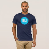 vrije liefde - blauw t-shirt (Voorkant volledig)