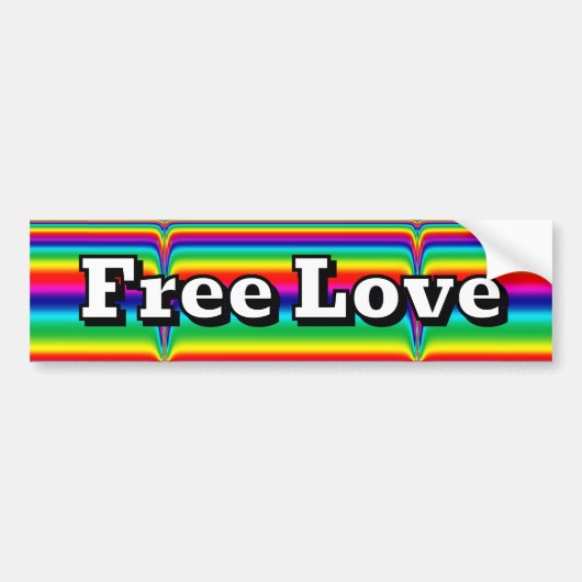 Vrije Liefde Bumpersticker (Voorkant)