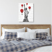 Vrije luchtballonnen en luchtballonnen met rode he canvas afdruk (Insitu (Slaapkamer))