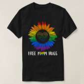 Vrije mam Hugs Gay Pride LGBT Daisy Rainbow Flower T-shirt (Design voorkant)