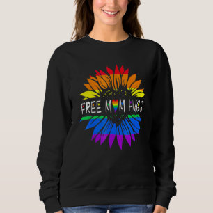 Vrije mam Hugs Gay Pride Lgbt Daisy Rainbow Flower Trui