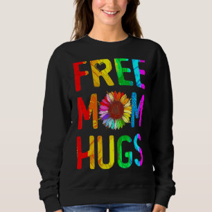 Vrije mam Hugs Gay Pride Lgbt Daisy Rainbow Flower Trui