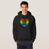 Vrije mam Hugs Gay Pride Transgender Rainbow Heart Hoodie (Voorkant volledig)