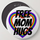 Vrije mam Hugs Pride Rainbow Heart Ronde Button 6,0 Cm (Voorkant /achterkant)