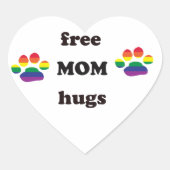 vrije mam knuffels hart sticker (Voorkant)