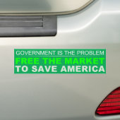 Vrije markt bumpersticker (Op auto)