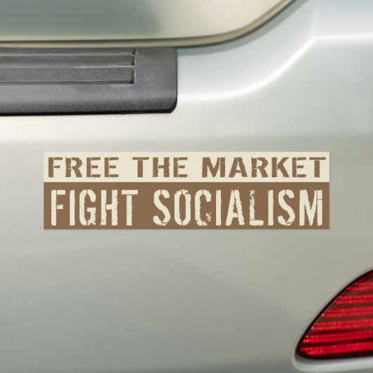 Vrije markt bumpersticker (Op auto)