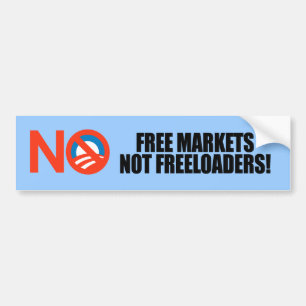VRIJE MARKTEN DIE GEEN GRATIS ZIJN BUMPERSTICKER