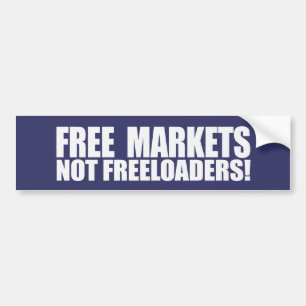 VRIJE MARKTEN DIE GEEN GRATIS ZIJN VOOR Bumperstic Bumpersticker