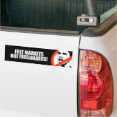 VRIJE MARKTEN DIE GEEN VRIJE Bumpersticker ZIJN (Op Truck)